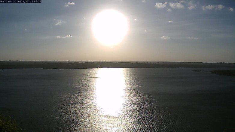 Lake Travis webcam, March 22, 2016 6:05 PM CT