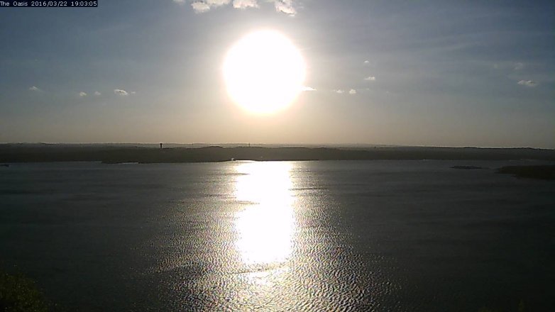 Lake Travis webcam, March 22, 2016 6:10 PM CT