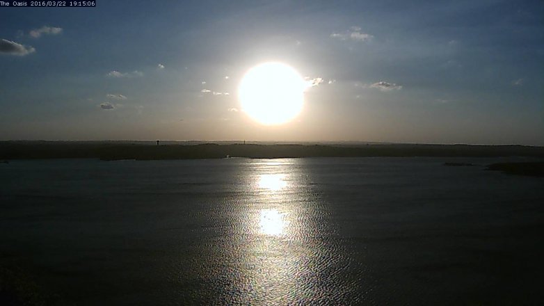 Lake Travis webcam, March 22, 2016 6:25 PM CT