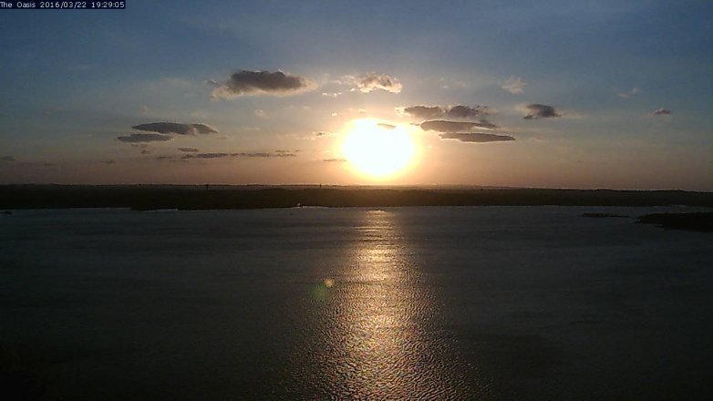 Lake Travis webcam, March 22, 2016 6:35 PM CT