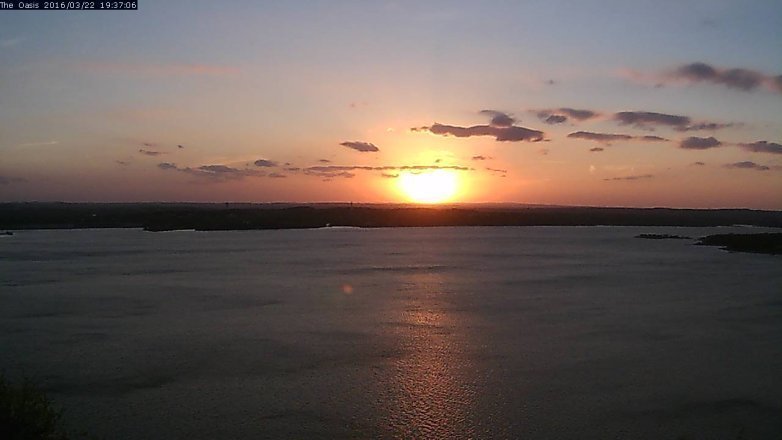 Lake Travis webcam, March 22, 2016 6:45 PM CT