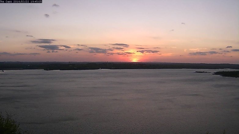 Lake Travis webcam, March 22, 2016 6:50 PM CT