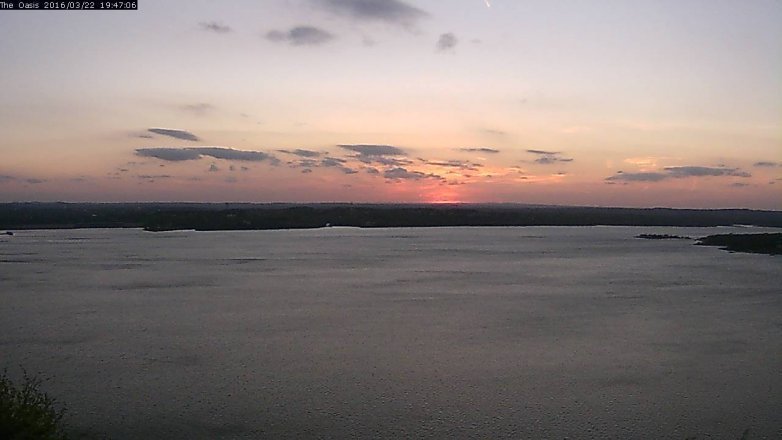 Lake Travis webcam, March 22, 2016 6:55 PM CT