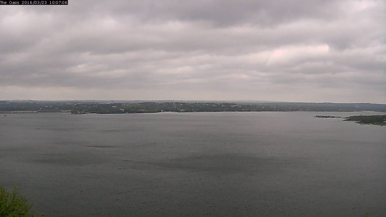 Lake Travis webcam, March 23, 2016 9:15 AM CT