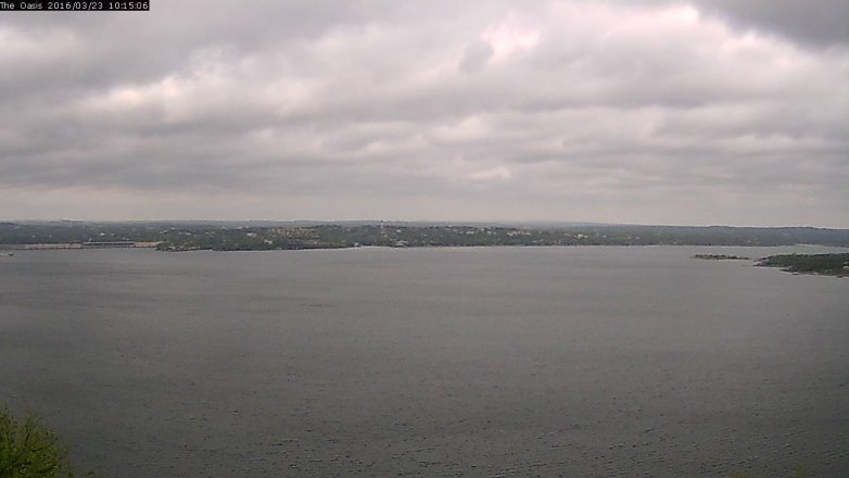 Lake Travis webcam, March 23, 2016 9:20 AM CT