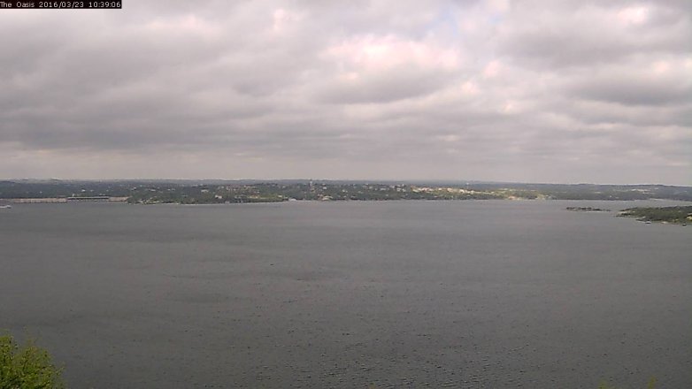 Lake Travis webcam, March 23, 2016 9:45 AM CT