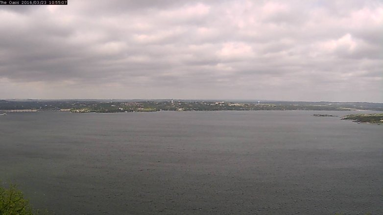 Lake Travis webcam, March 23, 2016 10:00 AM CT