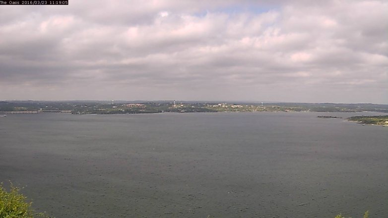 Lake Travis webcam, March 23, 2016 10:25 AM CT