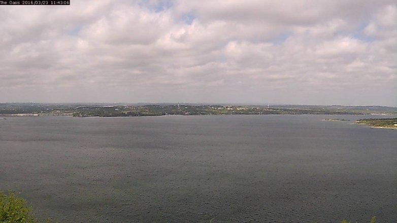 Lake Travis webcam, March 23, 2016 10:50 AM CT