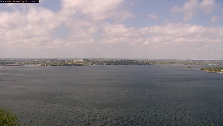 Lake Travis webcam, March 23, 2016 11:15 AM CT
