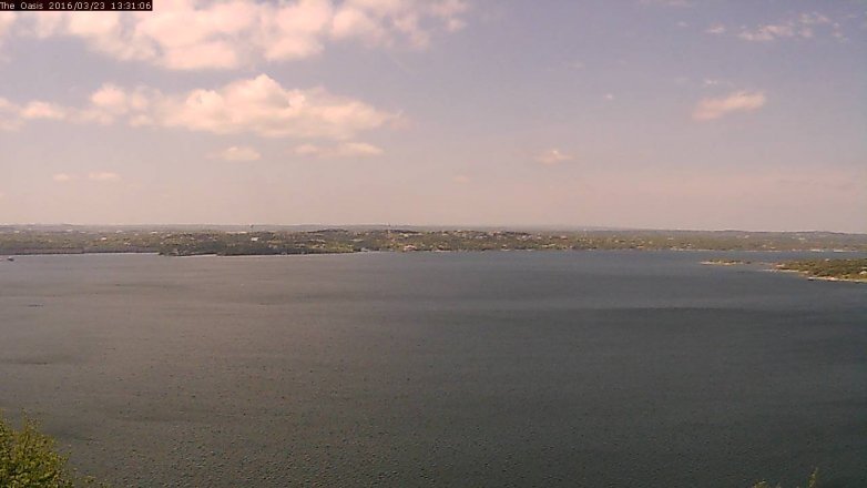 Lake Travis webcam, March 23, 2016 12:40 PM CT