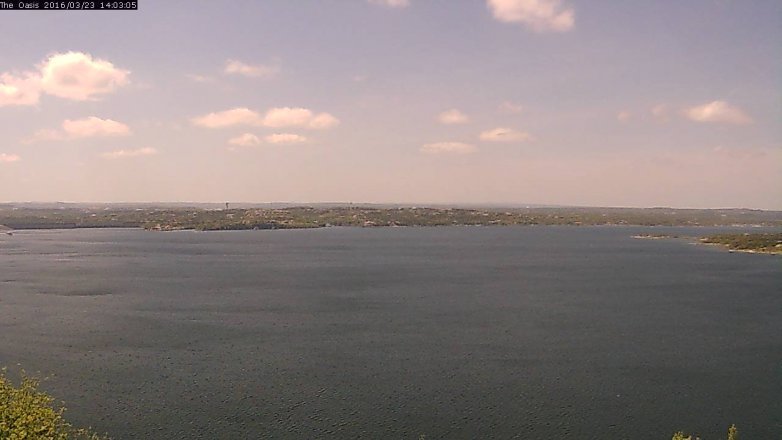Lake Travis webcam, March 23, 2016 1:10 PM CT