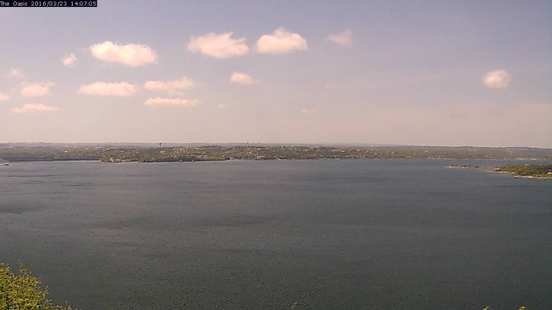 Lake Travis webcam, March 23, 2016 1:15 PM CT