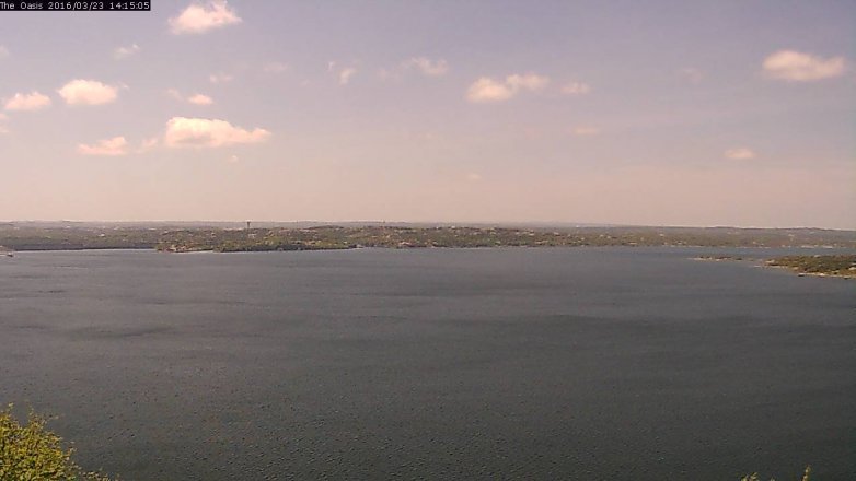 Lake Travis webcam, March 23, 2016 1:20 PM CT
