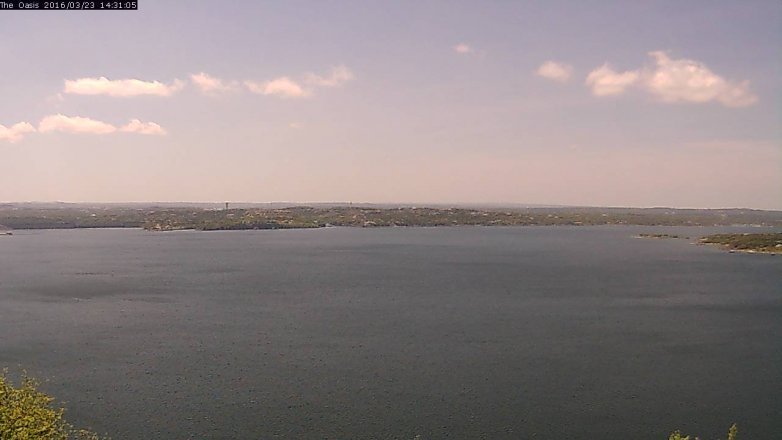 Lake Travis webcam, March 23, 2016 1:40 PM CT