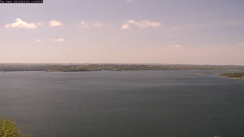 Lake Travis webcam, March 23, 2016 1:45 PM CT