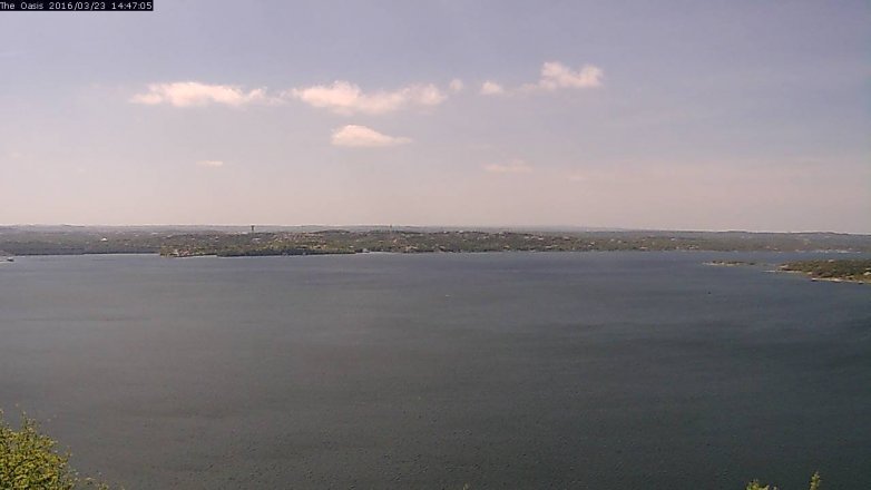 Lake Travis webcam, March 23, 2016 1:55 PM CT