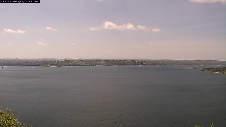 Lake Travis webcam, March 23, 2016 2:00 PM CT