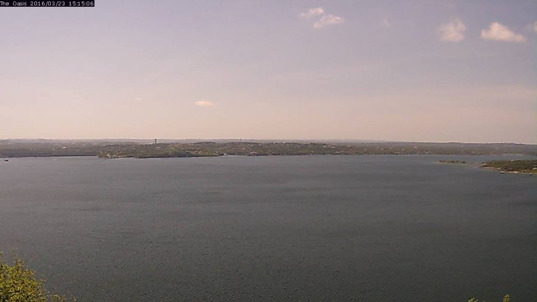 Lake Travis webcam, March 23, 2016 2:20 PM CT