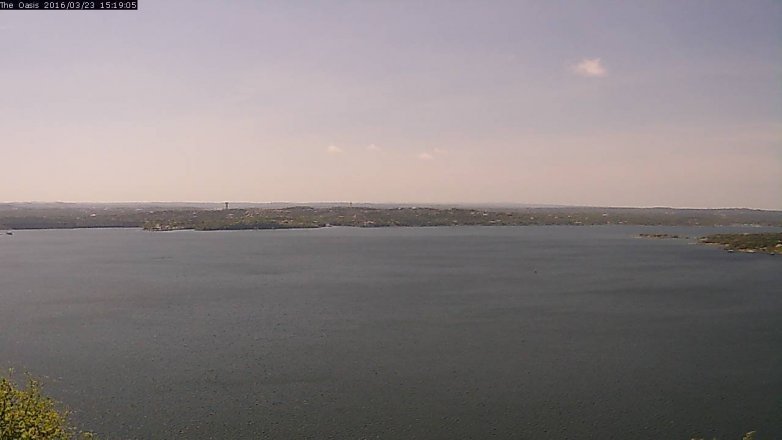 Lake Travis webcam, March 23, 2016 2:25 PM CT