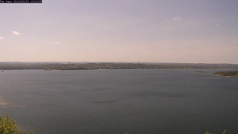 Lake Travis webcam, March 23, 2016 2:30 PM CT