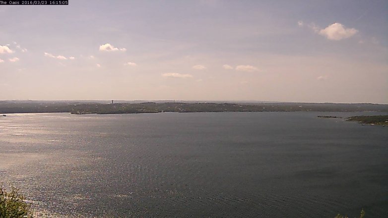Lake Travis webcam, March 23, 2016 3:20 PM CT