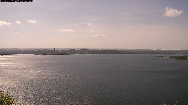 Lake Travis webcam, March 23, 2016 3:25 PM CT