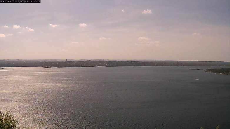 Lake Travis webcam, March 23, 2016 3:35 PM CT