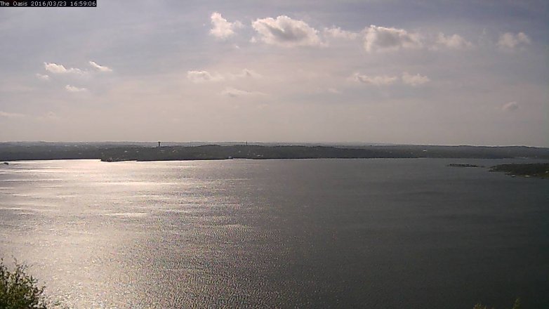 Lake Travis webcam, March 23, 2016 4:05 PM CT
