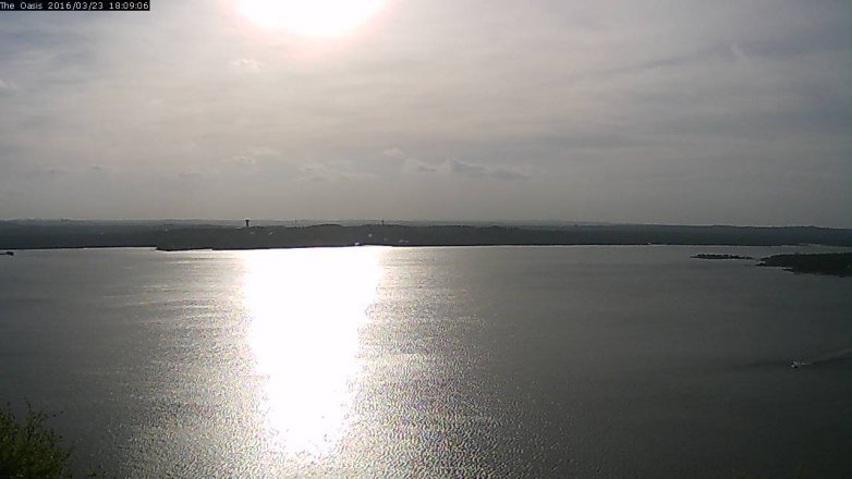 Lake Travis webcam, March 23, 2016 5:15 PM CT