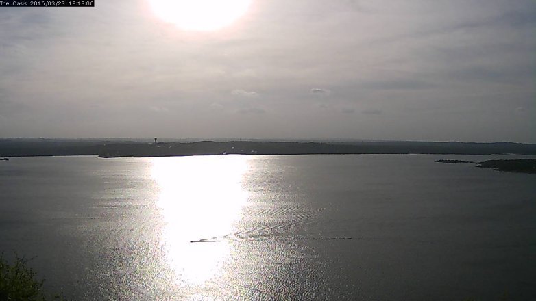 Lake Travis webcam, March 23, 2016 5:20 PM CT