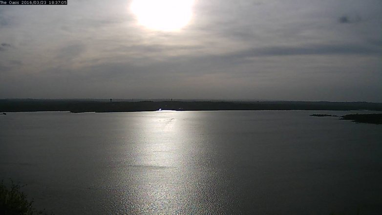 Lake Travis webcam, March 23, 2016 5:45 PM CT