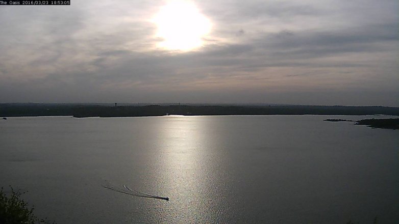 Lake Travis webcam, March 23, 2016 6:00 PM CT