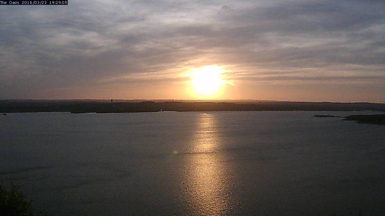 Lake Travis webcam, March 23, 2016 6:35 PM CT