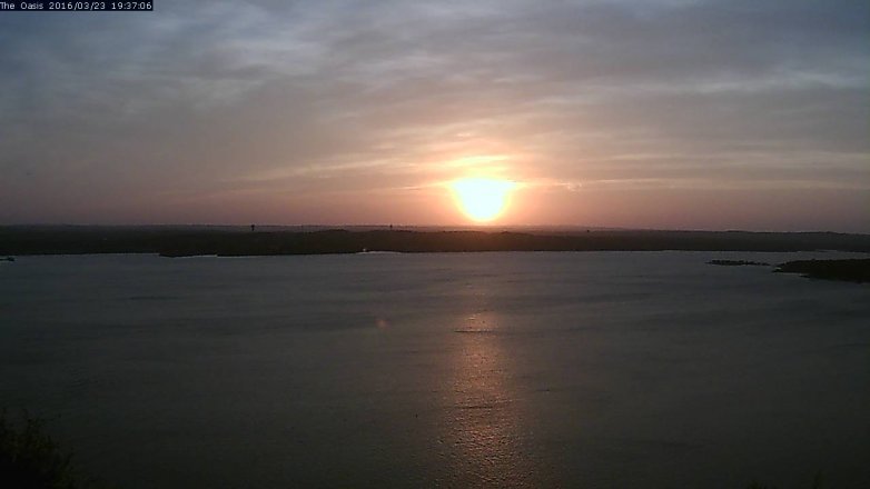 Lake Travis webcam, March 23, 2016 6:45 PM CT