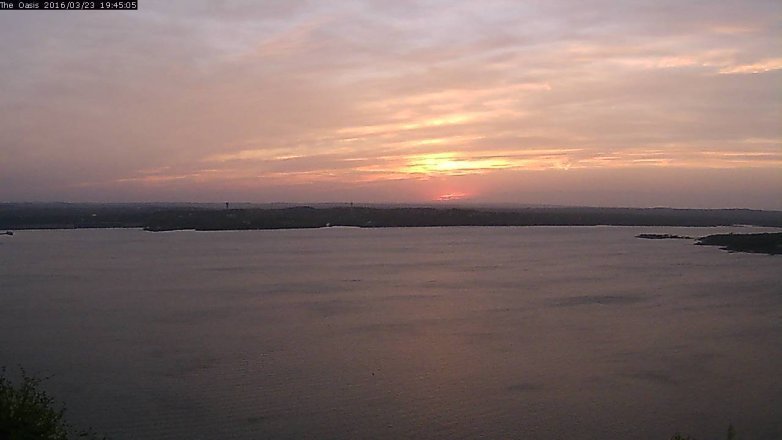 Lake Travis webcam, March 23, 2016 6:50 PM CT