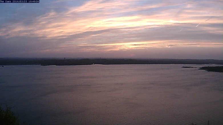 Lake Travis webcam, March 23, 2016 6:55 PM CT