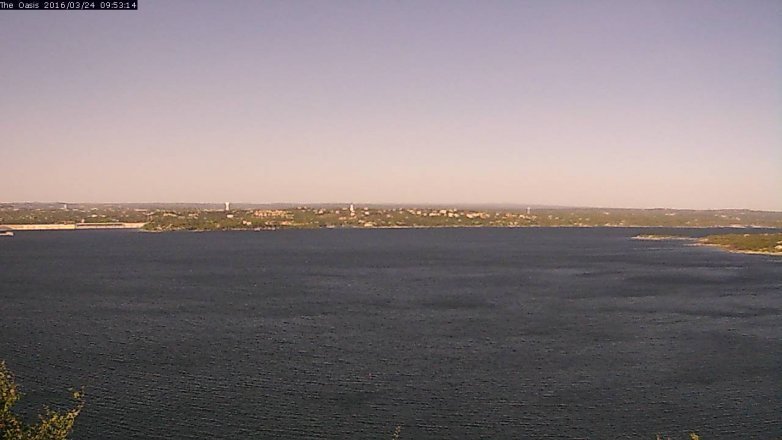 Lake Travis webcam, March 24, 2016 9:00 AM CT