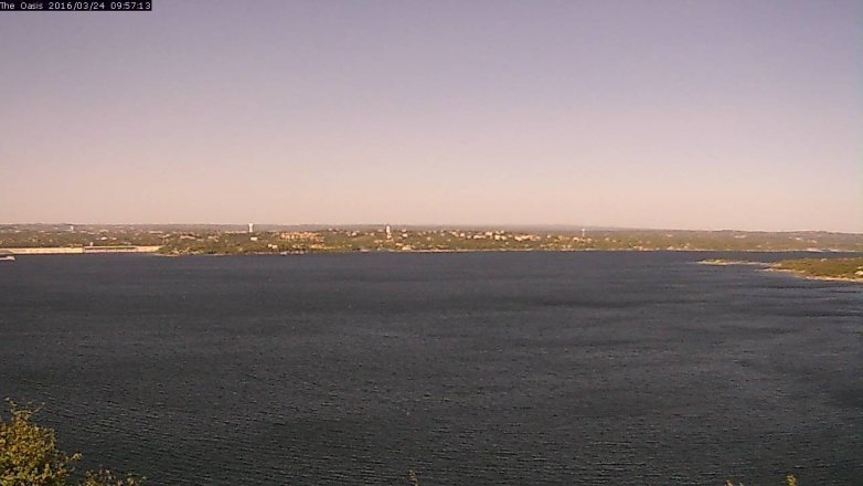 Lake Travis webcam, March 24, 2016 9:05 AM CT