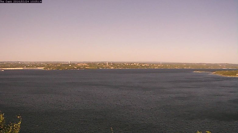 Lake Travis webcam, March 24, 2016 9:10 AM CT