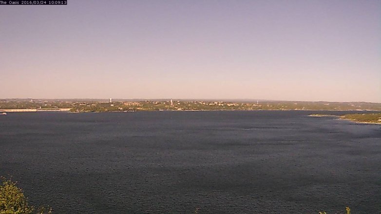 Lake Travis webcam, March 24, 2016 9:15 AM CT