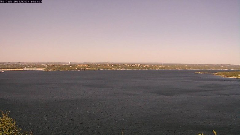 Lake Travis webcam, March 24, 2016 9:20 AM CT