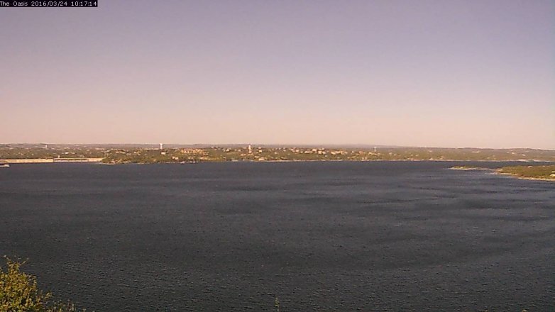 Lake Travis webcam, March 24, 2016 9:25 AM CT