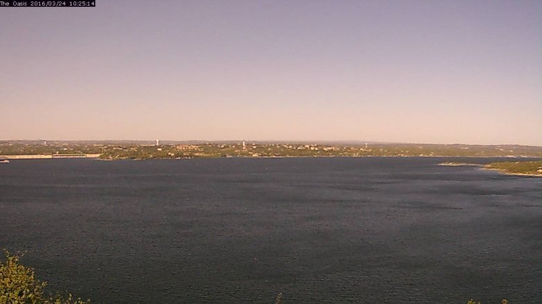 Lake Travis webcam, March 24, 2016 9:30 AM CT
