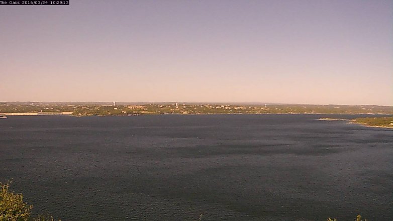 Lake Travis webcam, March 24, 2016 9:35 AM CT