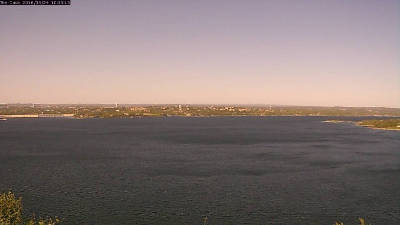 Lake Travis webcam, March 24, 2016 9:40 AM CT
