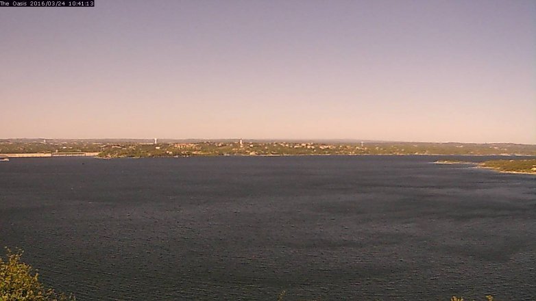 Lake Travis webcam, March 24, 2016 9:50 AM CT