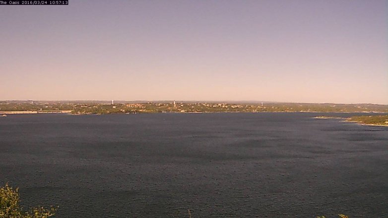 Lake Travis webcam, March 24, 2016 10:05 AM CT
