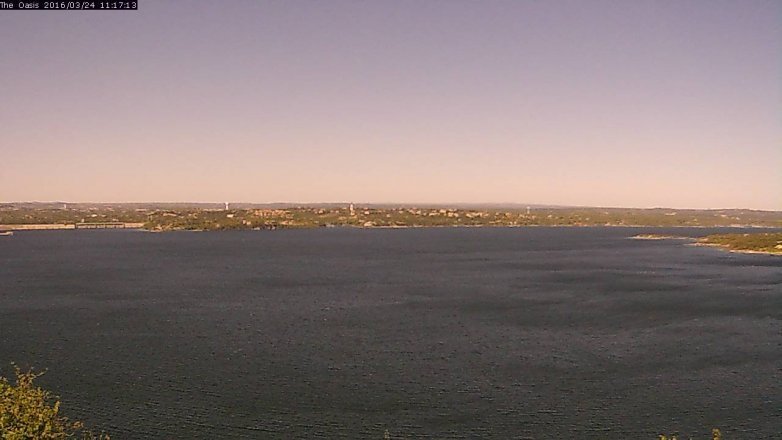 Lake Travis webcam, March 24, 2016 10:25 AM CT