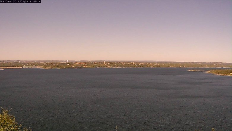 Lake Travis webcam, March 24, 2016 10:30 AM CT